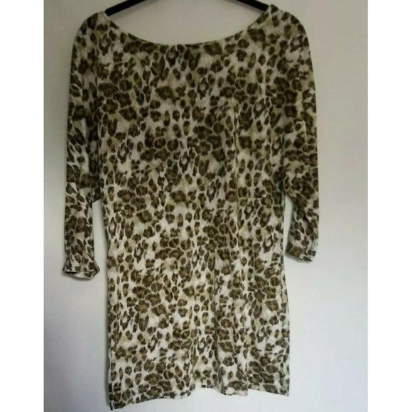 Inc Leopard Print Blouse Size Small S Internationa - Picture 4 of 5